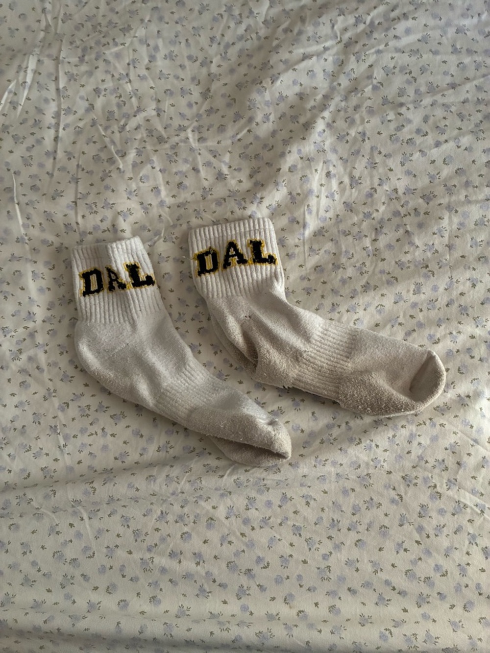 White Crew Socks with Dal logo